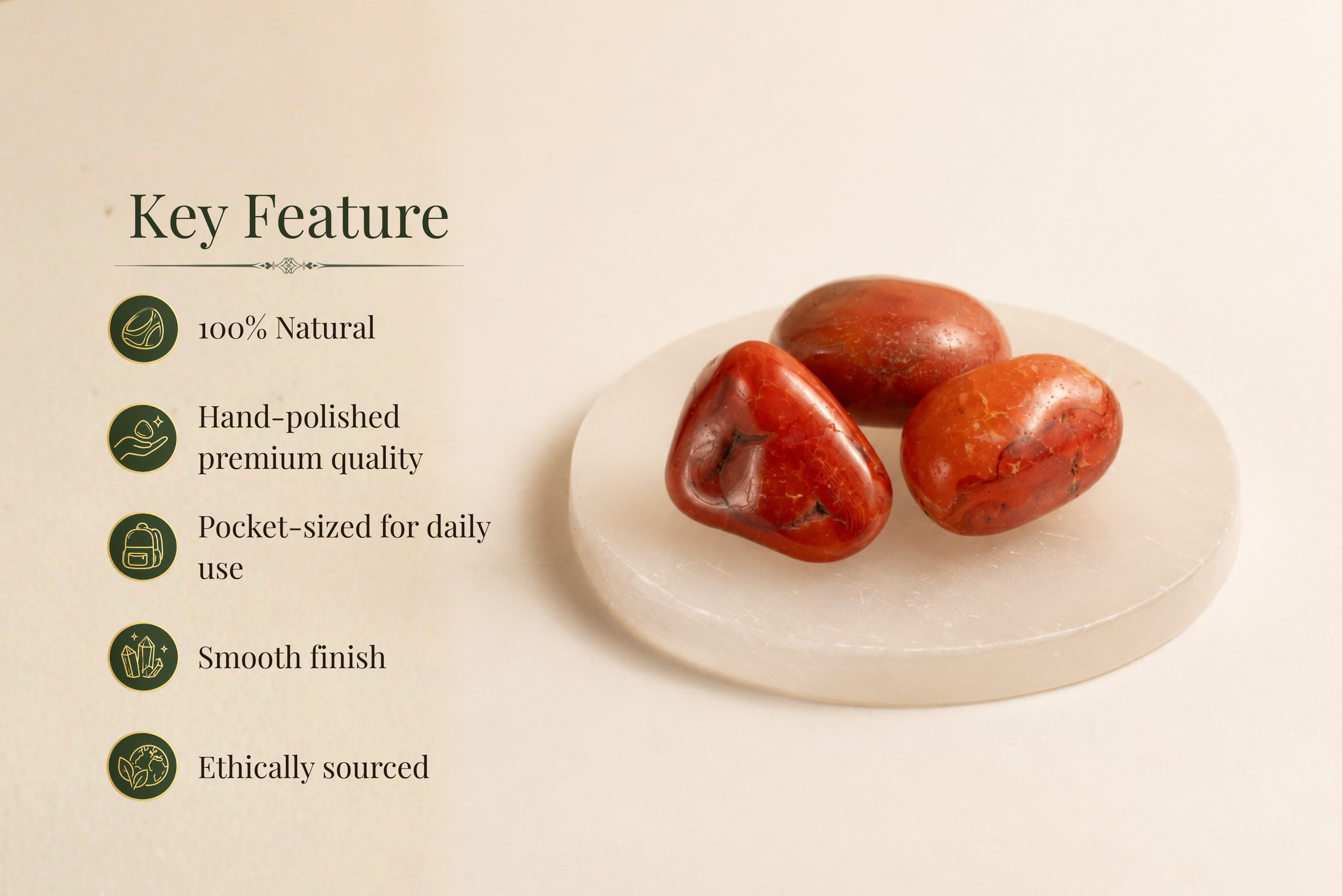 Carnelian Tumble (1Pcs)