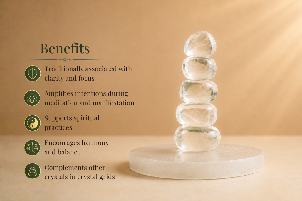 Clear Quartz Tumble(1Pcs)