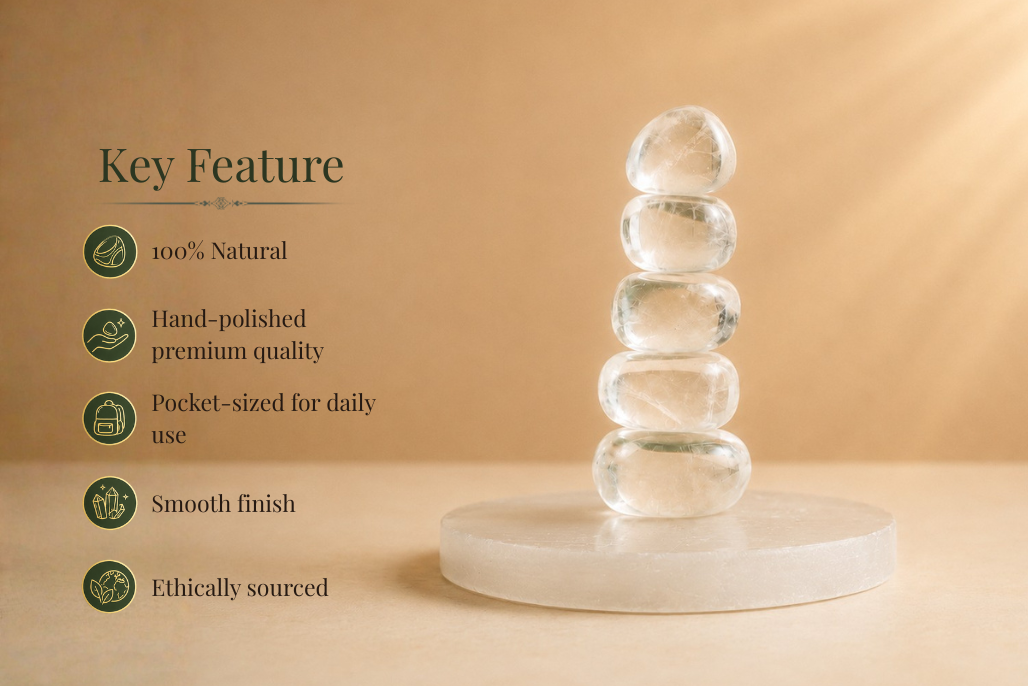 Clear Quartz Tumble(1Pcs)